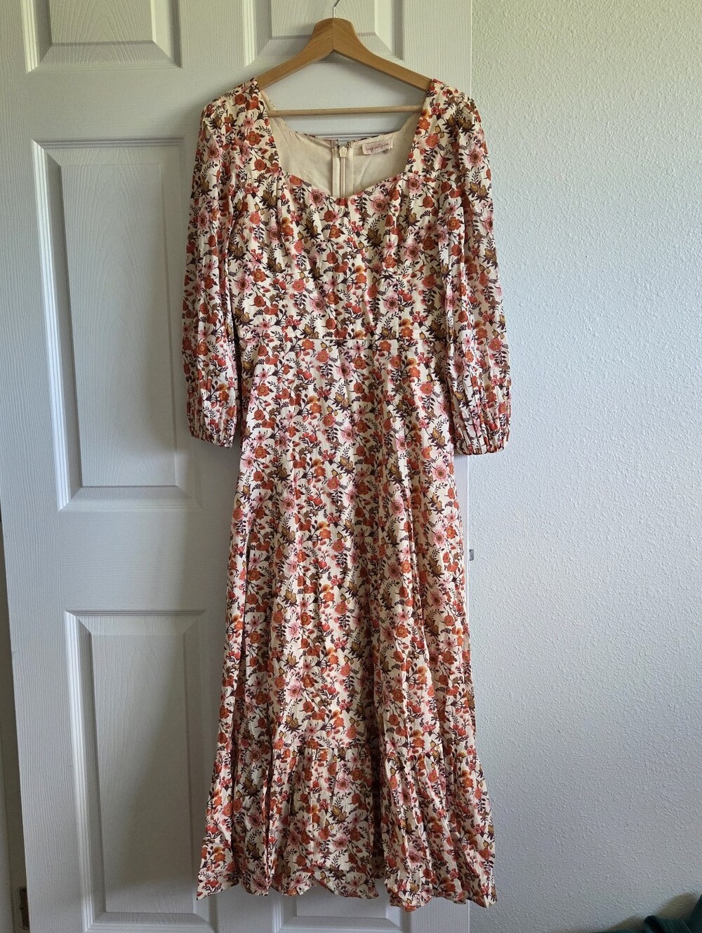 Ivy City Co Maya Dress in Fall Floral Cotton sz 2